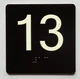 13 Sign with Raised Letters Ada Sign