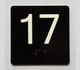 17 Sign with Raised Letters Braille Sign