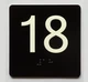 18 Sign with Raised Letters Braille Sign