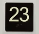 23 Sign with Raised Letters Braille Sign