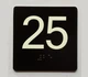 25 Sign with Raised Letters Ada Sign