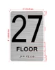 Floor 27 Sign with Raised Letters Hpd Sign