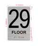 Floor 30 Sign with Raised Letters Hpd Sign