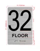 Floor 32 Sign with Raised Letters Hpd Sign