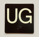 UG Sign Elevator Jamb Plate Braille Sign