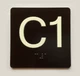 C1 Sign Elevator Jamb Plate Compliance Sign