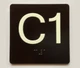 C1 Sign Elevator Jamb Plate Braille Sign