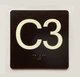 C3 Sign Elevator Jamb Plate Compliance Sign