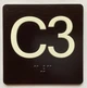 C3 Sign Elevator Jamb Plate Ada Sign