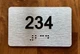 Apartment number 234 Braille Sign