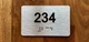 Apartment number 234 Safety Sign