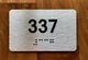 Apartment number 337 Safety Sign
