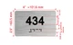 Apartment number 434 Ada Sign