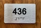 Apartment number 436 Safety Sign