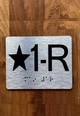 Star 1-R Elevator Jamb Plate Ada Sign
