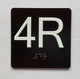 4R Elevator Jamb Plate Ada Sign