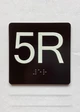 5R Elevator Jamb Plate Safety Sign