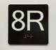 8R Elevator Jamb Plate Ada Sign