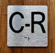 C R Elevator Jamb Plate Compliance Sign