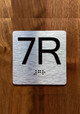 7R Elevator Jamb Plate Braille Sign