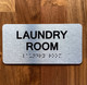 Laundry Room With Sign with Raised Letters Safety Sign
