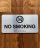 No Smoking With Sign with Raised Letters Braille Sign