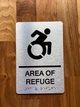 Area Of Refuge With Sign with Raised Letters Hpd Sign