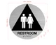 Restroom With Sign with Raised Letters Hpd Sign