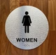 Women Restroom Sign with Raised Letters Safety Sign