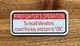 firefighter's Operation to Recall Elevators Sign – 3.5" x 1.5" – Red & White – Double-Sided Tape