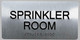 Sprinkler Room Sign -Tactile Touch Braille Sign - The Sensation line -Tactile Signs Ada sign