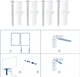 GAS BUILDING: FULL SIGNS PACKAGE WITH EXTRA LARGE  SILVER DISPLAY BOARD-( 38x28 frame, WHITE SIGNS)