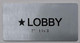 Star Lobby Floor Number Sign -Tactile Touch   Braille sign - The Sensation line -Tactile Signs   Braille sign