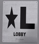 Lobby Sign  - Star Lobby Sign -Tactile Signs  Floor Number Sign -Tactile Signs Tactile Signs  Tactile Touch   Braille sign - The Sensation line  Braille sign