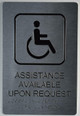 ADA-Assistance Available Upon Request Sign  - Tactile Touch Braille Sign- The Sensation line -Tactile Signs  Ada sign