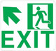 Exit Arrow UP Left Sign(Glow in The Dark Sign - Photoluminescent,High Intensity