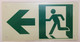 RUNNING MAN LEFT ARROW SIGNAGE -(Photoluminescent ,High Intensity