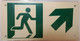 RUNNING MAN UP RIGHT ARROW Sign (Photoluminescent ,High Intensity