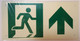 RUNNING MAN UP ARROW Sign - (Photoluminescent ,High Intensity