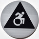 Unisex Restroom Door Sign with Wheelchair Symbols -Tactile Signs  Ada sign