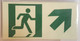 RUNNING MAN UP RIGHT EXIT SIGNAGE -Glow-In-The-Dark High Intensity-Adhesive SIGNAGE (Photoluminescent ,High Intensity