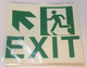 Exit SIGNAGE-UP Left -Adhesive SIGNAGE !! (Glow in The Dark SIGNAGE - Photoluminescent,High Intensity