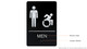 Men ACCESSIBLE Restroom Sign The Sensation line -Tactile Signs   Braille sign