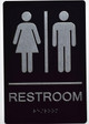 Unisex ACCESSIBLE Restroom Sign -Tactile Signs  The Sensation line Ada sign