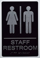 Staff Restroom Sign -Tactile Signs  The Sensation line  Braille sign