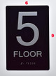 Floor Number Sign -Tactile Signs 2ND Floor Sign The Sensation line  Braille sign