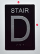 Stair D SIGNAGE -Stair Number SIGNAGE Black