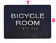 Bicycle Room Sign   The Sensation line -Tactile Signs   Braille sign