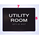 Utility Room Sign -Tactile Signs  The Sensation line  Braille sign