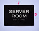 Server Room Sign -Tactile Signs  The Sensation line  Braille sign